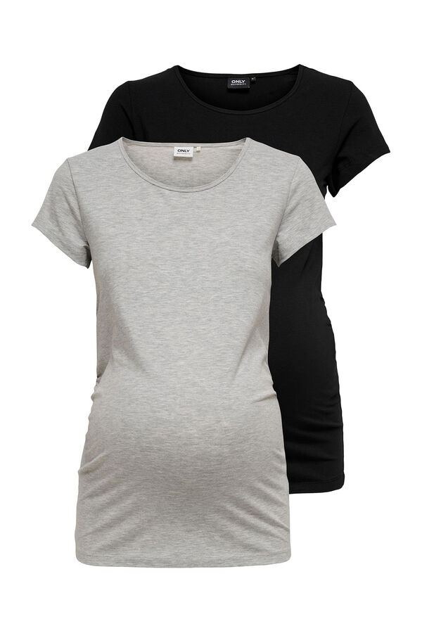 Womensecret Pack de duas t-shirts maternity preto