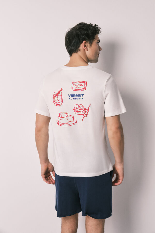 Women'secret Vermouth cotton men's short pyjamas beige