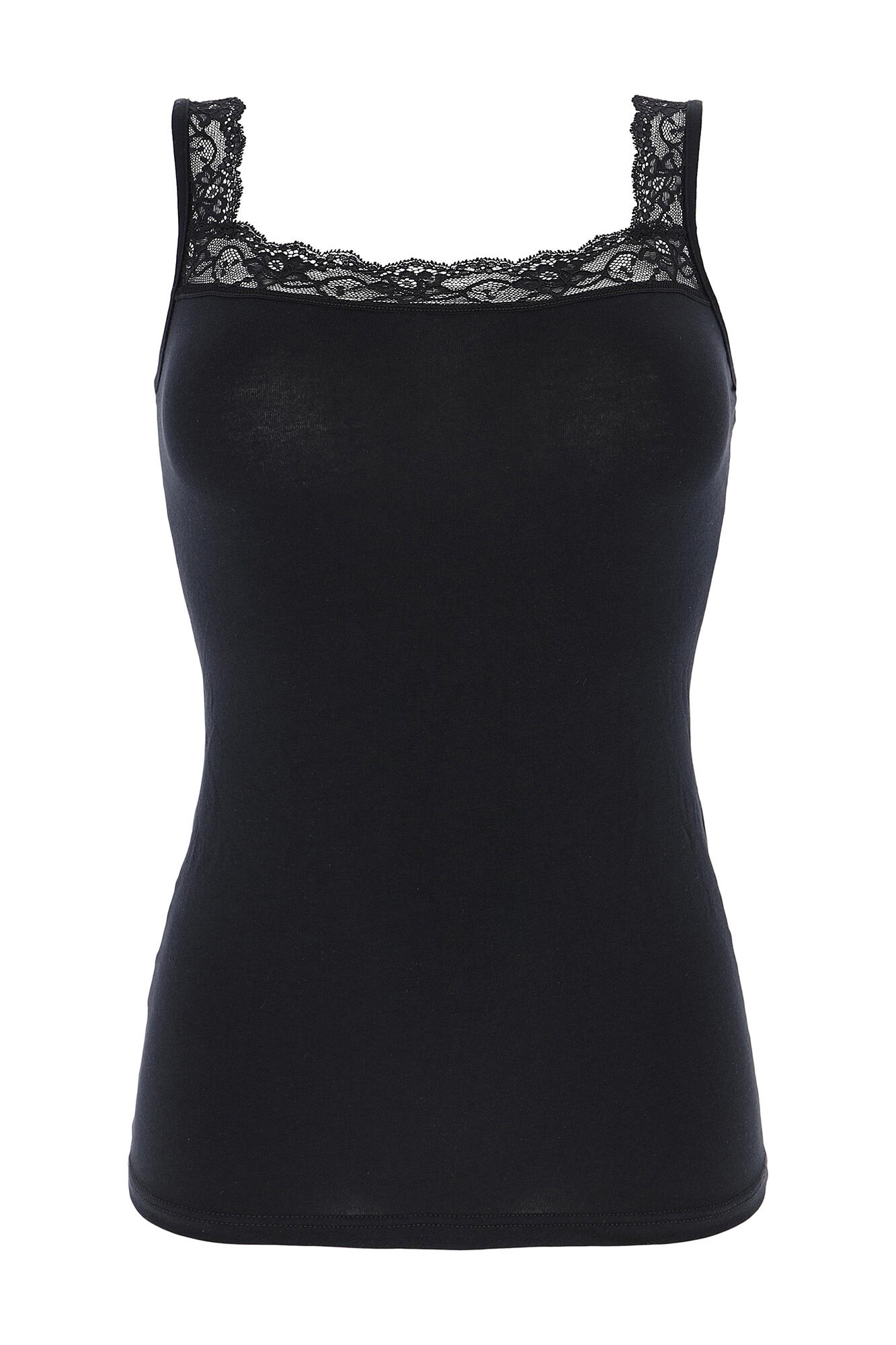 Cotonella Camiseta termal de mujer con encajes de  tirante ancho. 