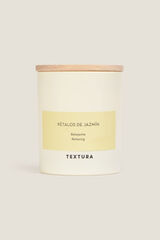 Textura Jasmine scented candle brown