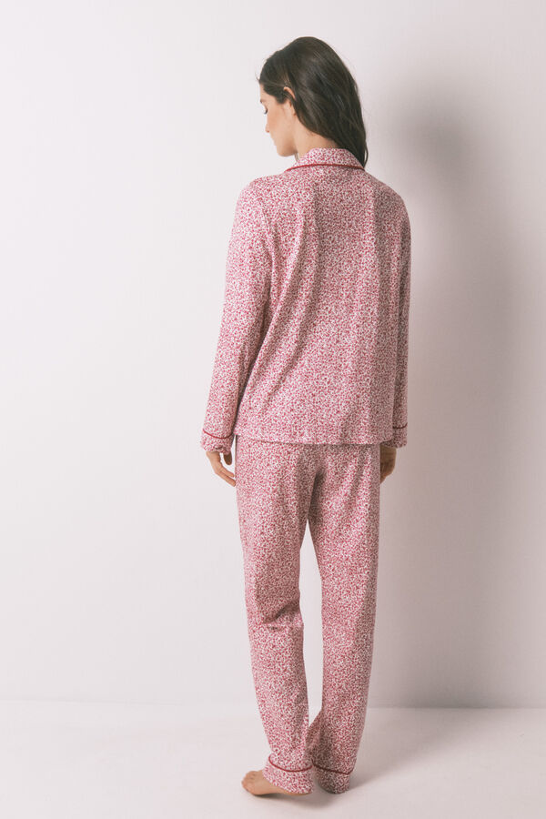 Women'secret Red floral cotton classic pyjamas  brown