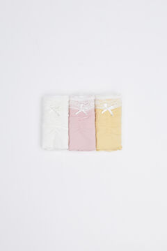 Womensecret Pack 3 cuequinhas algodão renda impressão