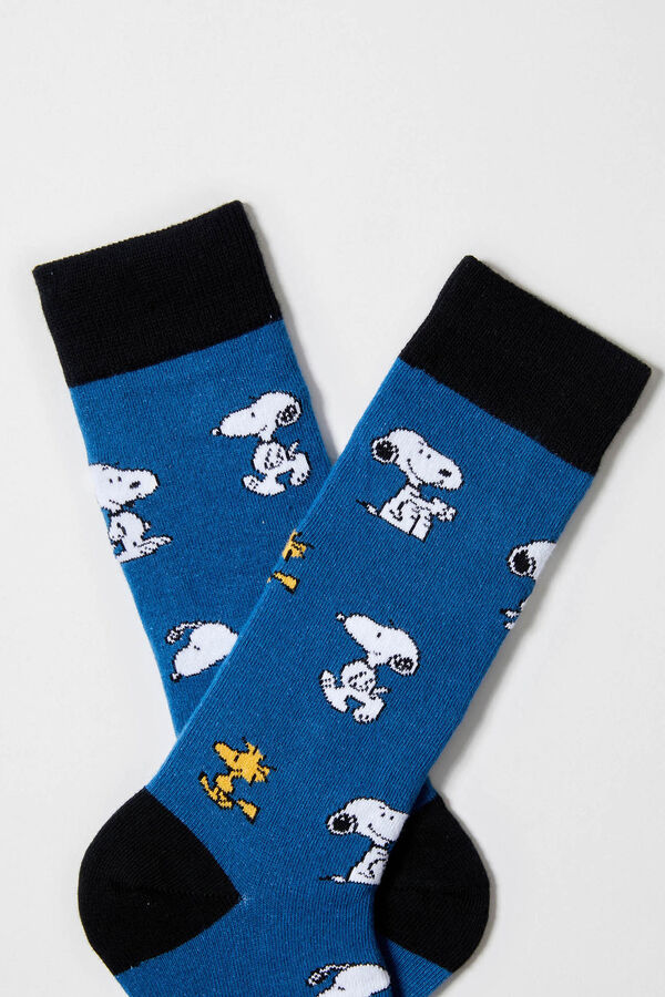 Besocks Calcetines altos de algod&oacute;n org&aacute;nico color azul blue