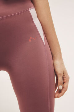 Womensecret Legging corto entrenamiento color block rosa