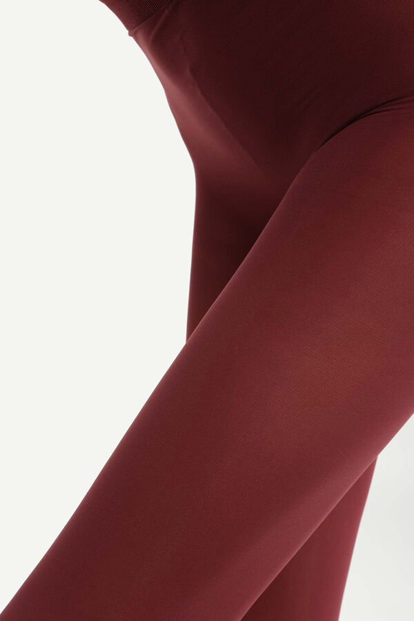 DIM Panty opaco veloute chocolate mate 50 Deniers Style DIM burdeos