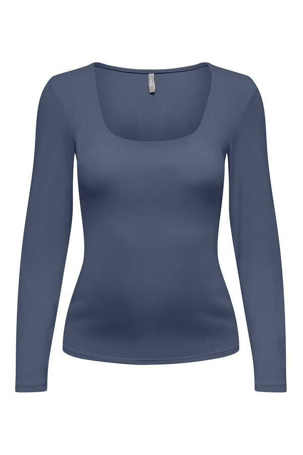 Only Maternity long sleeve maternity T-shirt  blue