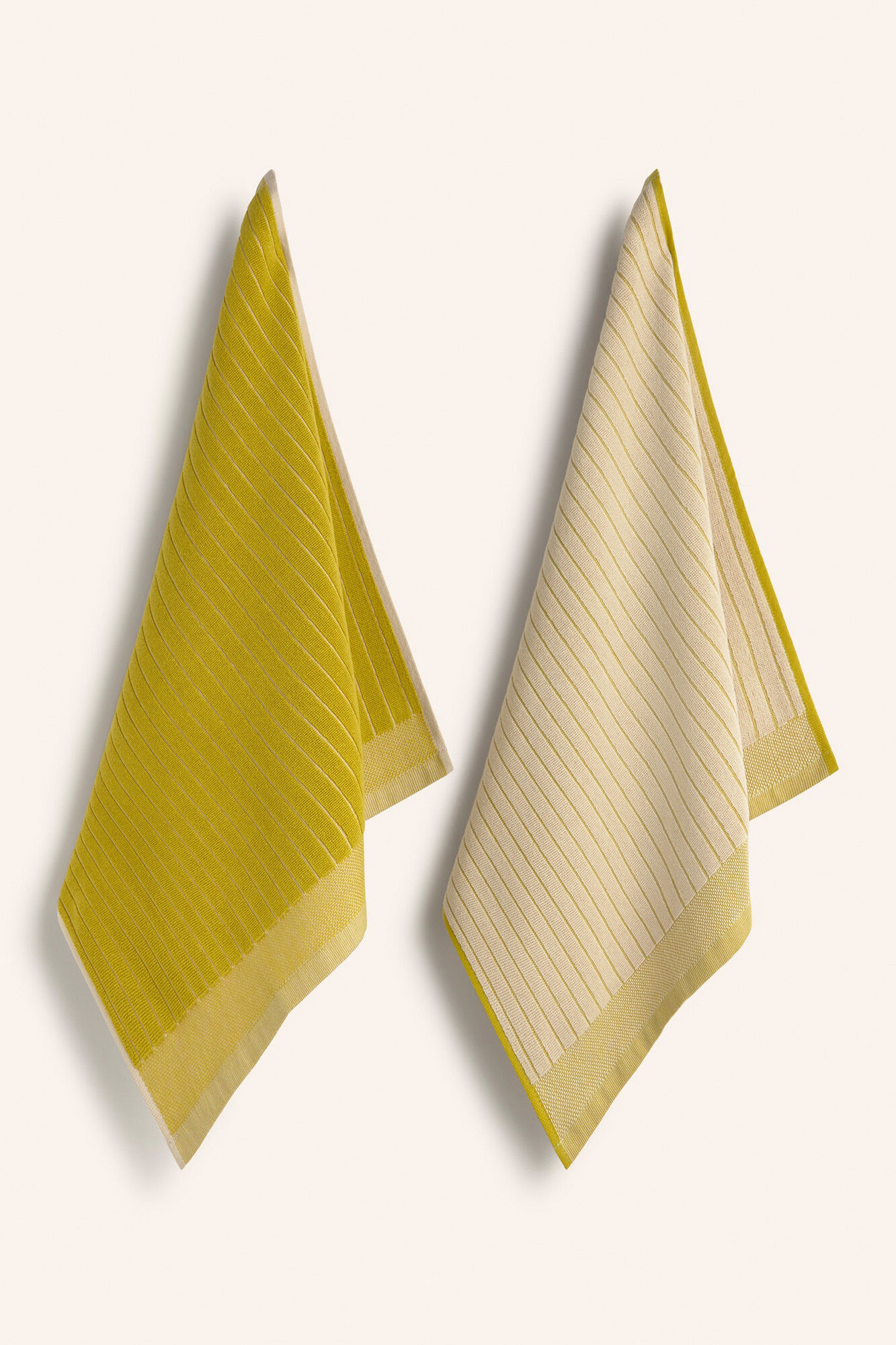 Calma House Set de 2 trapos de cocina de rizo verde Lisboa 50x50