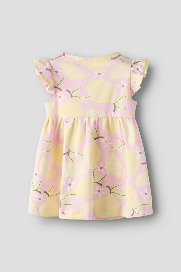 Name it Lemon print baby dress pink