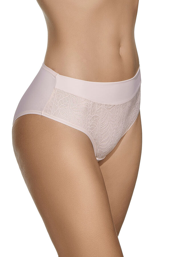 Selene Mara high-waisted front lace panty pink