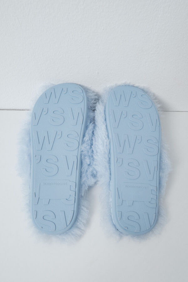 Women'secret Blue plush slippers blue
