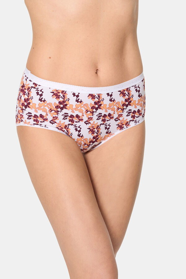 Playtex Pack de 3 bragas Midi de algod&oacute;n org&aacute;nico estampado