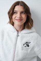 Women'secret Robe de chambre peau de mouton &agrave; capuche Mickey beige
