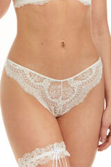 Ivette Bridal Tanga brasile&ntilde;a bordada essen marfil