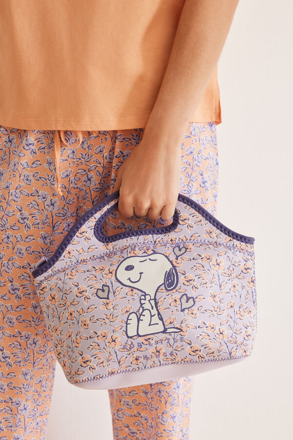 Womensecret Snoopy-mintás lila ételhordó táska rózsaszín