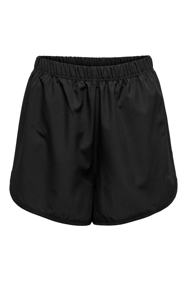 Womensecret Essential high-rise shorts fekete