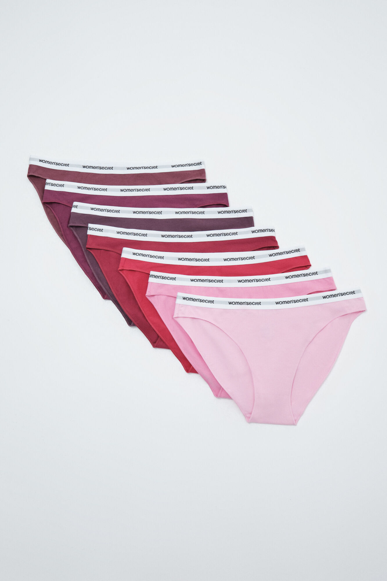 Women'secret Plain cotton 7-pack classic panties logo