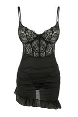 Trendyol Babydoll poli&eacute;ster corte recto negro
