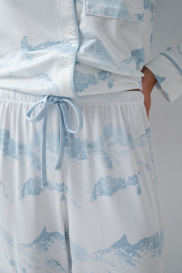 Women'secret Printed classic pyjamas white