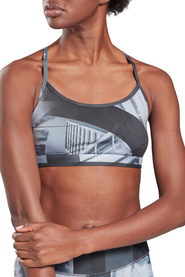 Womensecret Medium impact sports bra Skinny Bra - Flat On Back fekete