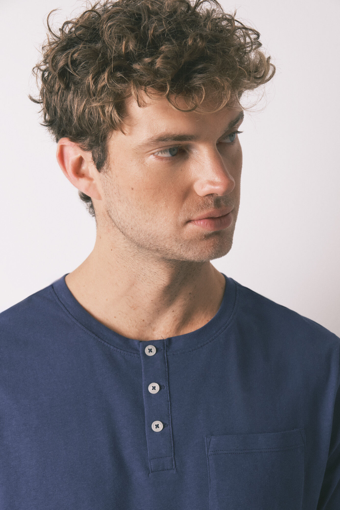 Women'secret Men's long pyjamas, 100% cotton, blue checkered