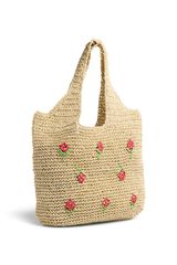 Pieces Shopper aus Papierstroh f&uuml;r den Strand Nude