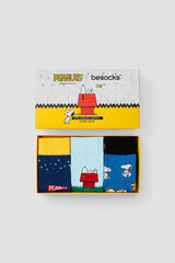 Besocks Pack de 3 pares de calcetines Besocks de SNOOPY de algod&oacute;n org&aacute;nico estampado
