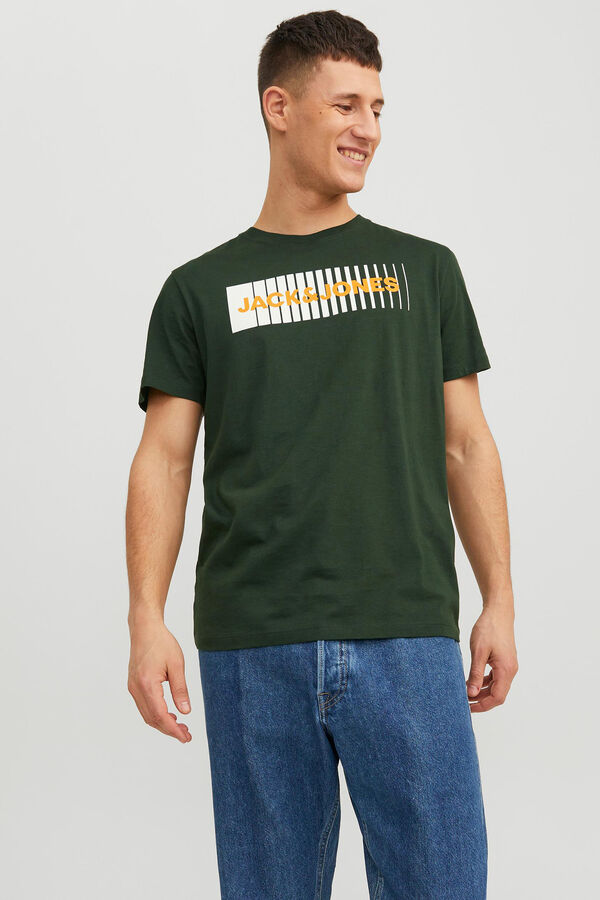 Womensecret Short sleeve organic cotton T-shirt with logo print vert