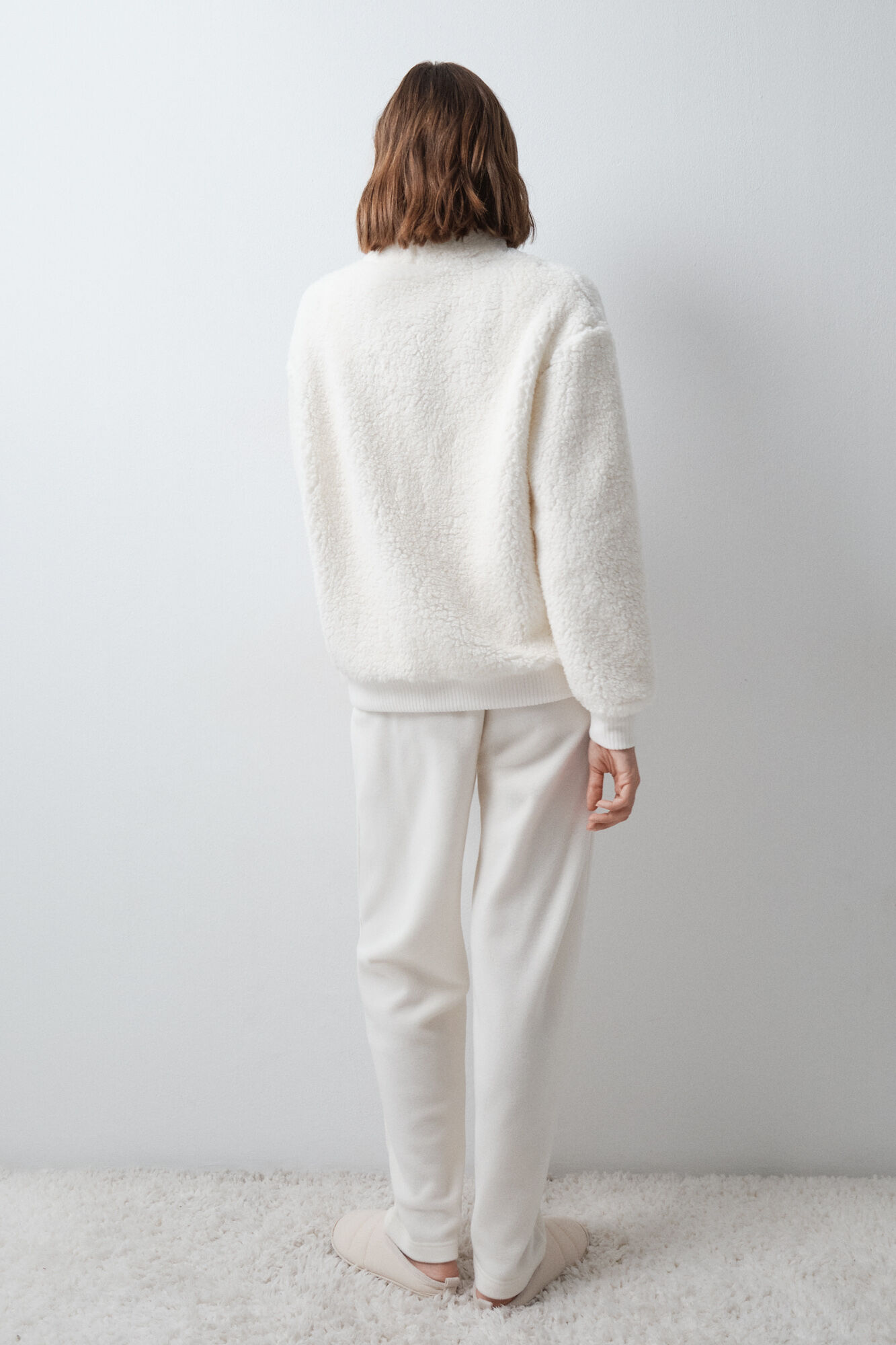 Women'secret Little My faux shearling and fleece long pyjamas