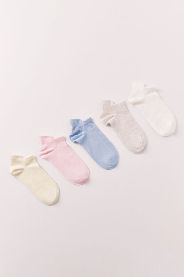 Women'secret Pack 5 calcetines cortos deportivos variados estampado