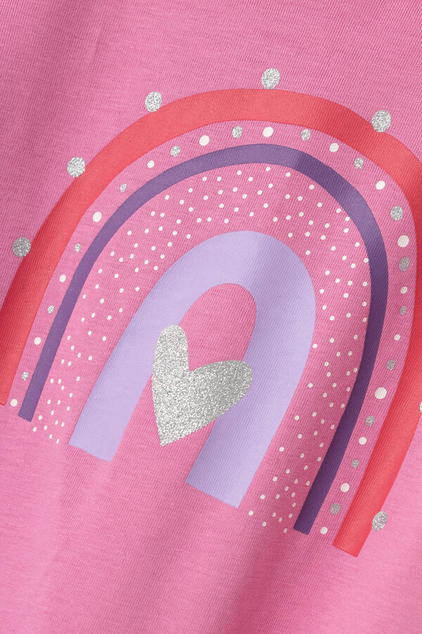 Womensecret Camiseta niña arcoiris pink