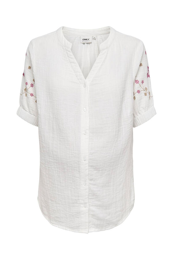 Womensecret Embroidered maternity blouse blanc