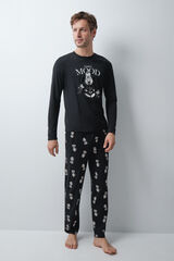 Women'secret Pyjama long en coton Snoopy Halloween noir