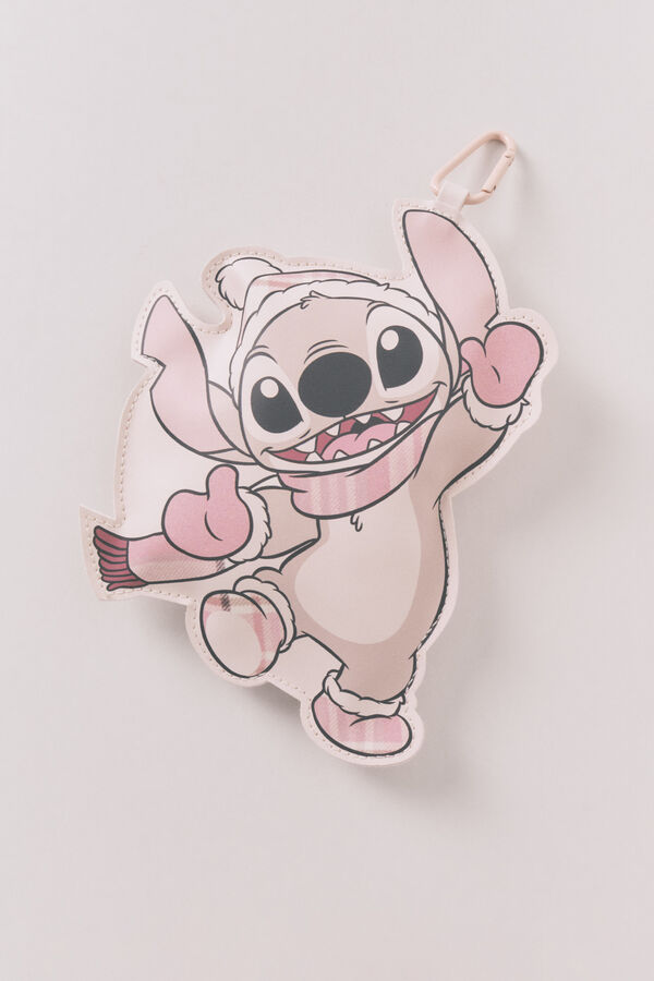 Women'secret Foldable bag with keychain pink checkered Stitch printed