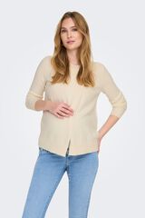 Only Maternity Camisola maternity e amamenta&ccedil;&atilde;o bege