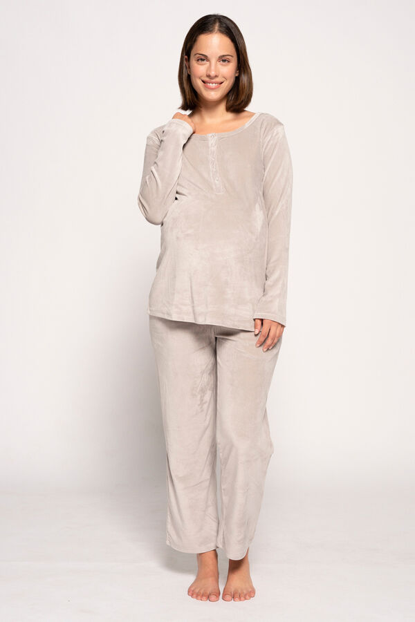 Womensecret Maternity velour pyjamas gris