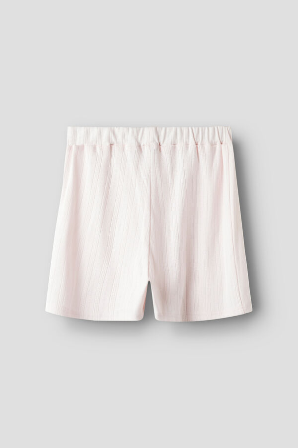 Lmtd Short de punto calado cinturilla el&aacute;stica rosa
