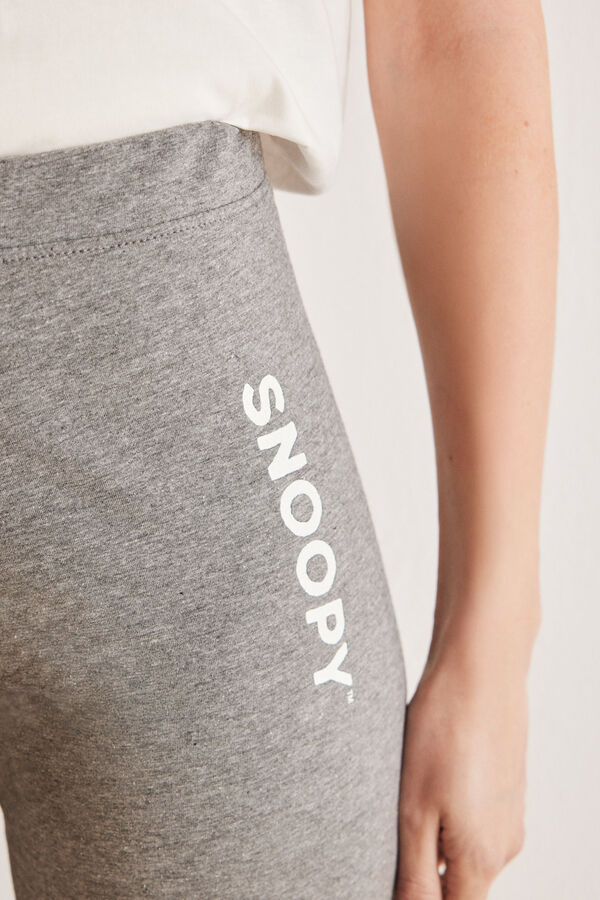Womensecret Snoopy-mintás leggings, 100% pamutból. bézs