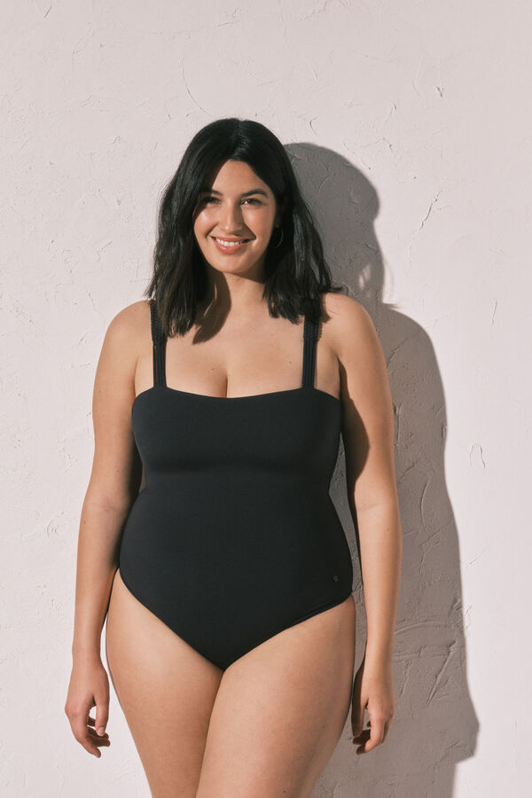 Women'secret Black shaping straight neckline swimwear black