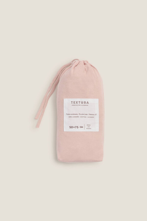 Womensecret Cotton jersey-knit pillowcase rózsaszín