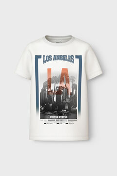 Womensecret T-Shirt Jungen mit Print LA Weiß