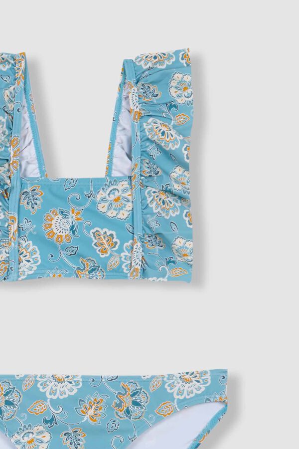 Gocco Bikini estampado flores azul claro turquesa