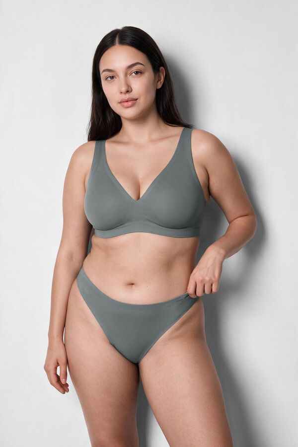Women'secret Sujetador top halter microfibra canal&eacute; verde verde