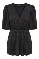 Only Maternity Camisa pr&eacute;-mam&atilde; manga curta com cintura ajust&aacute;vel cinzento