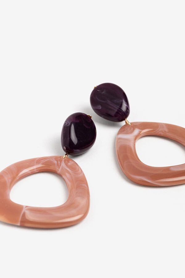 Vilanova Pendientes maxi acr&iacute;licos bicolor rosa