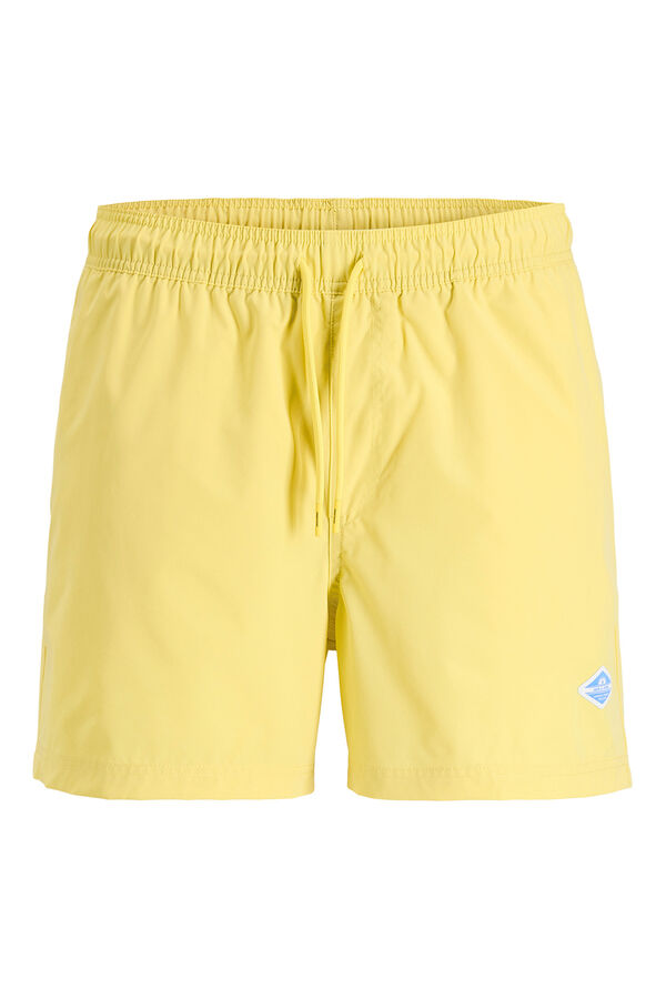 Jack & Jones Basic plain logo swimwear yellow