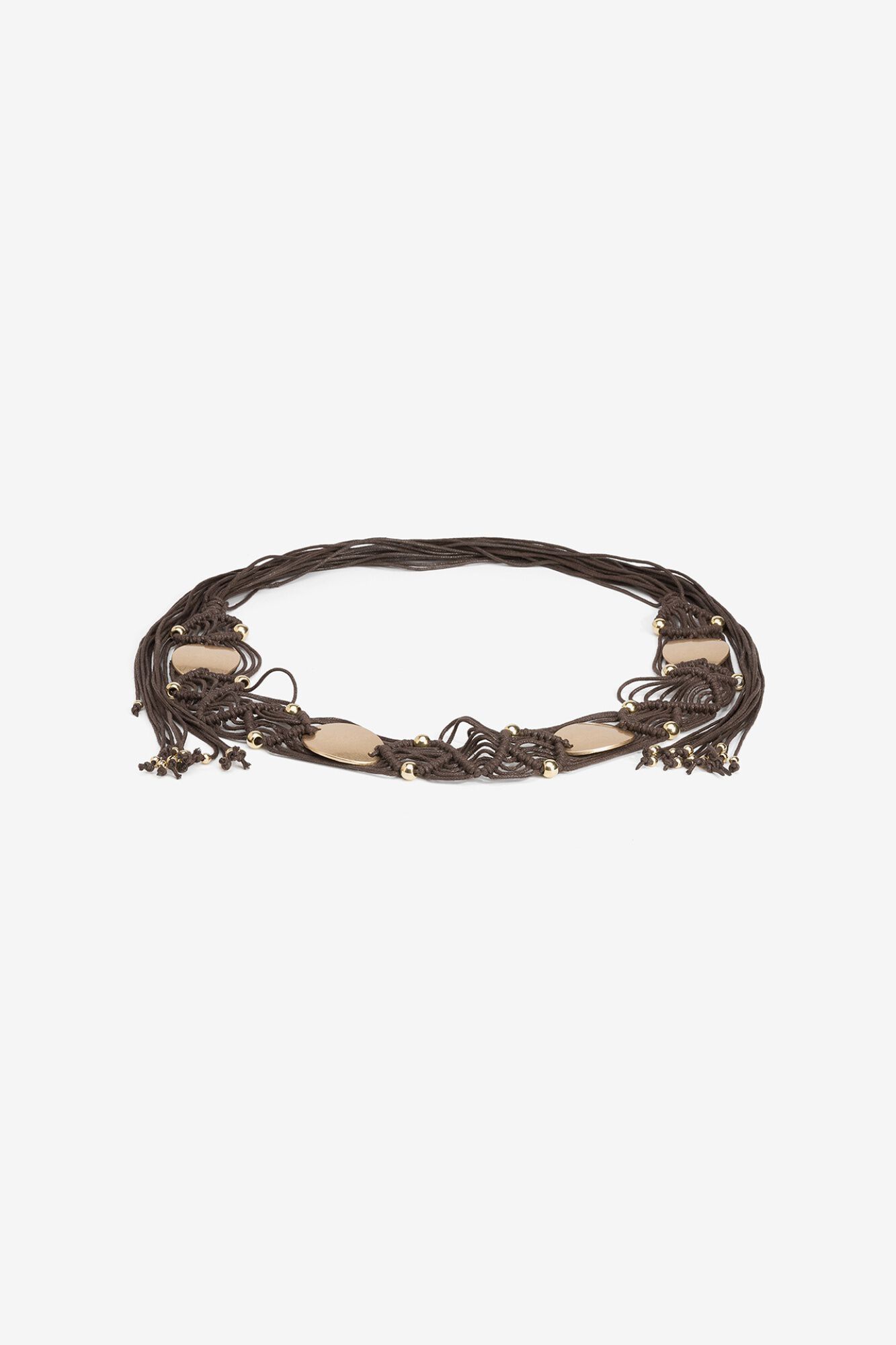 Vilanova Cintur&oacute;n de macram&eacute; con cordones
