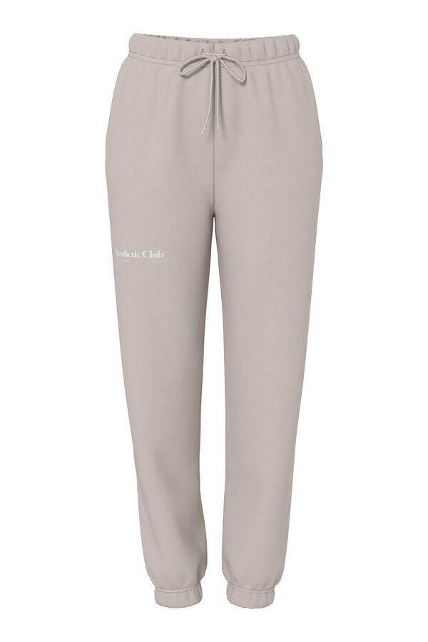 Pieces Jogginghose casual beige Aesthetic club Grau