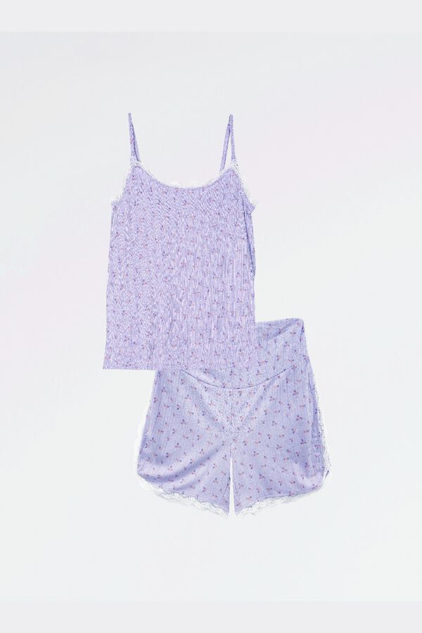 Ohma! Floral strap nursing camisole pink