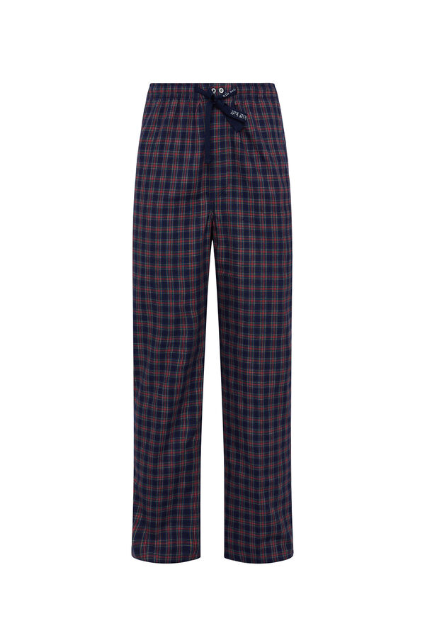 Womensecret Long tartan pyjama bottoms bleu