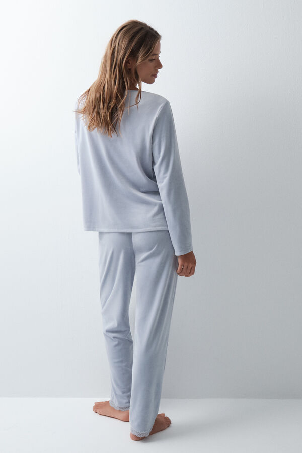 Women'secret Light blue long pyjamas blue